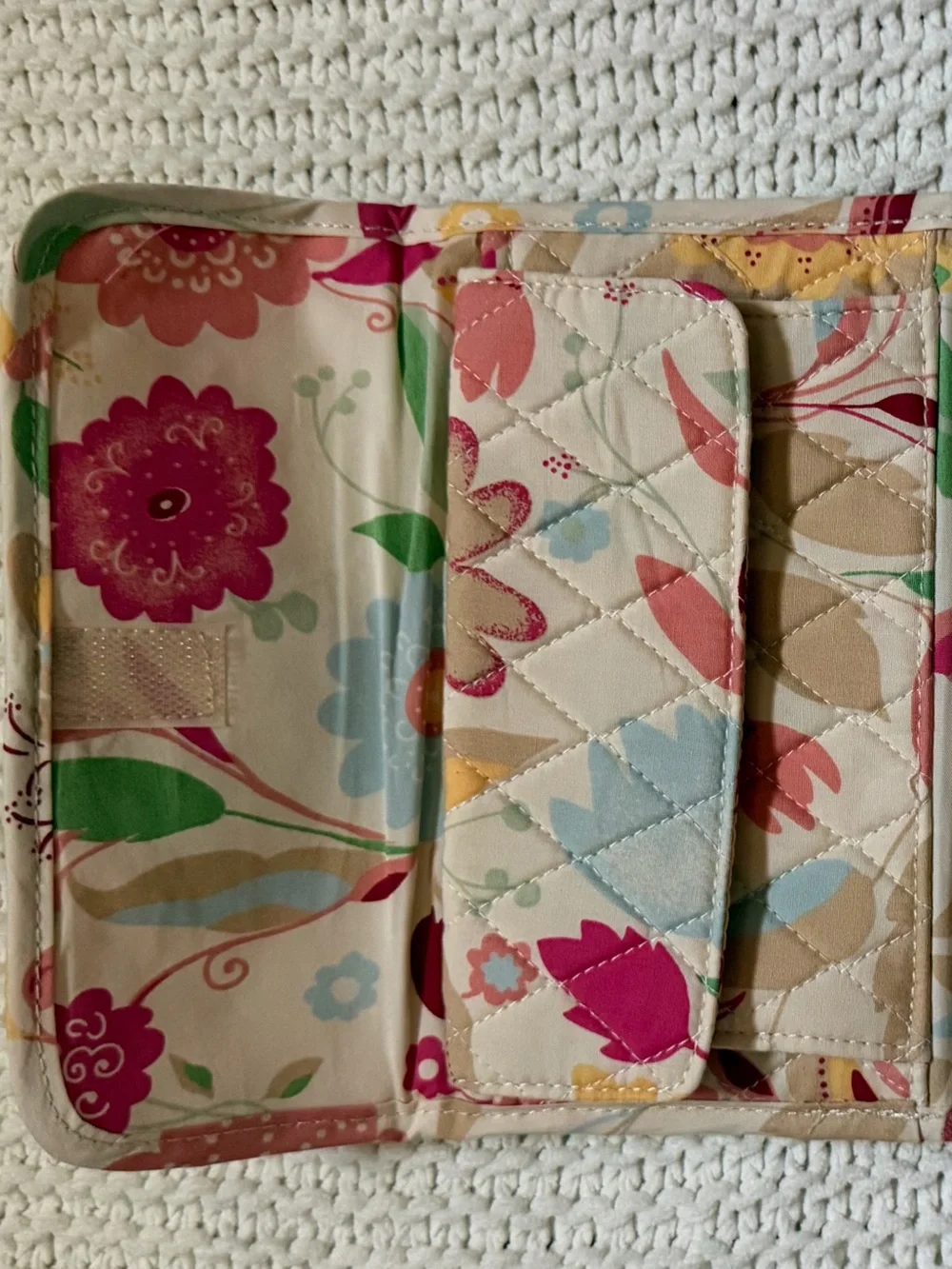Quilted Floral Kids Seat Belt Shoulder Pads in Pink & Green